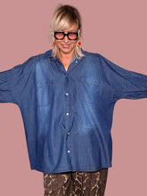 Camicia Jeans Over Pipistrello