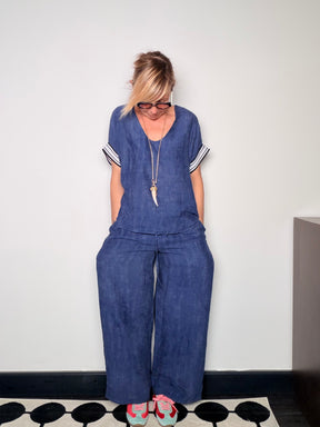 Coordinato  Due Pezzi – Top & Pantalone con Bande