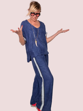 Coordinato  Due Pezzi – Top & Pantalone con Bande