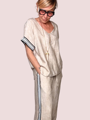 Coordinato  Due Pezzi – Top & Pantalone con Bande