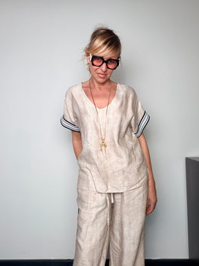 Coordinato  Due Pezzi – Top & Pantalone con Bande