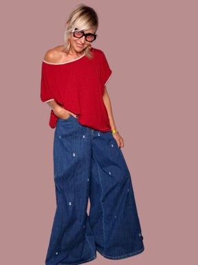 Jeans Farfalla con Zirconi