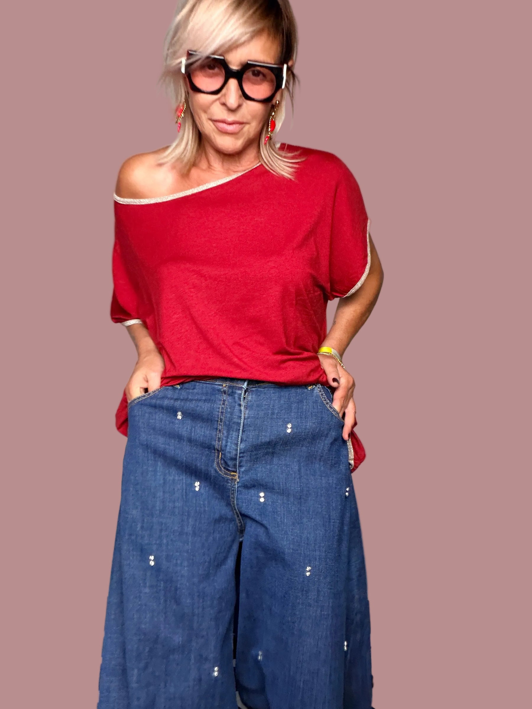 Jeans Farfalla con Zirconi