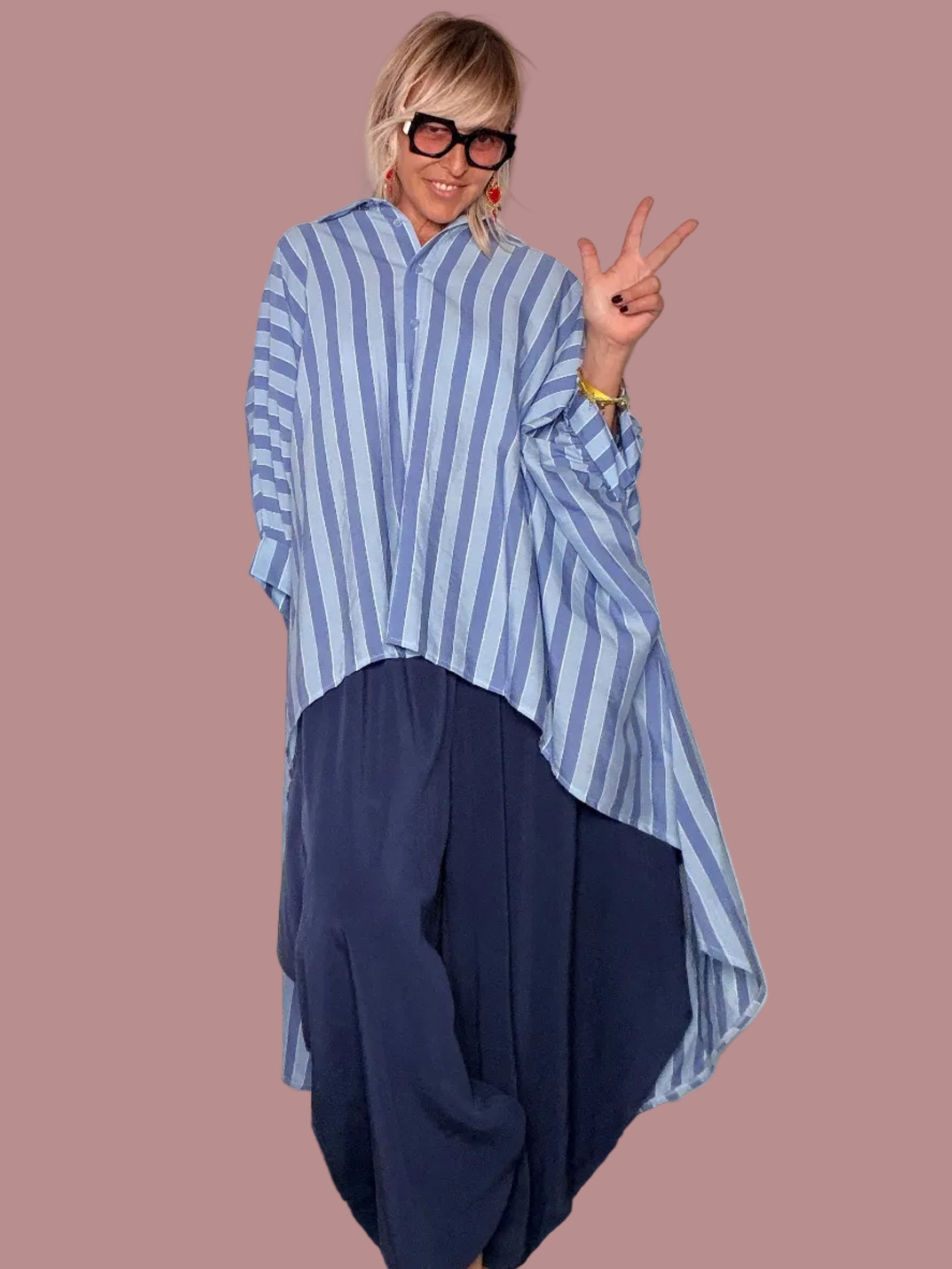 Camicia Oversize a Righe