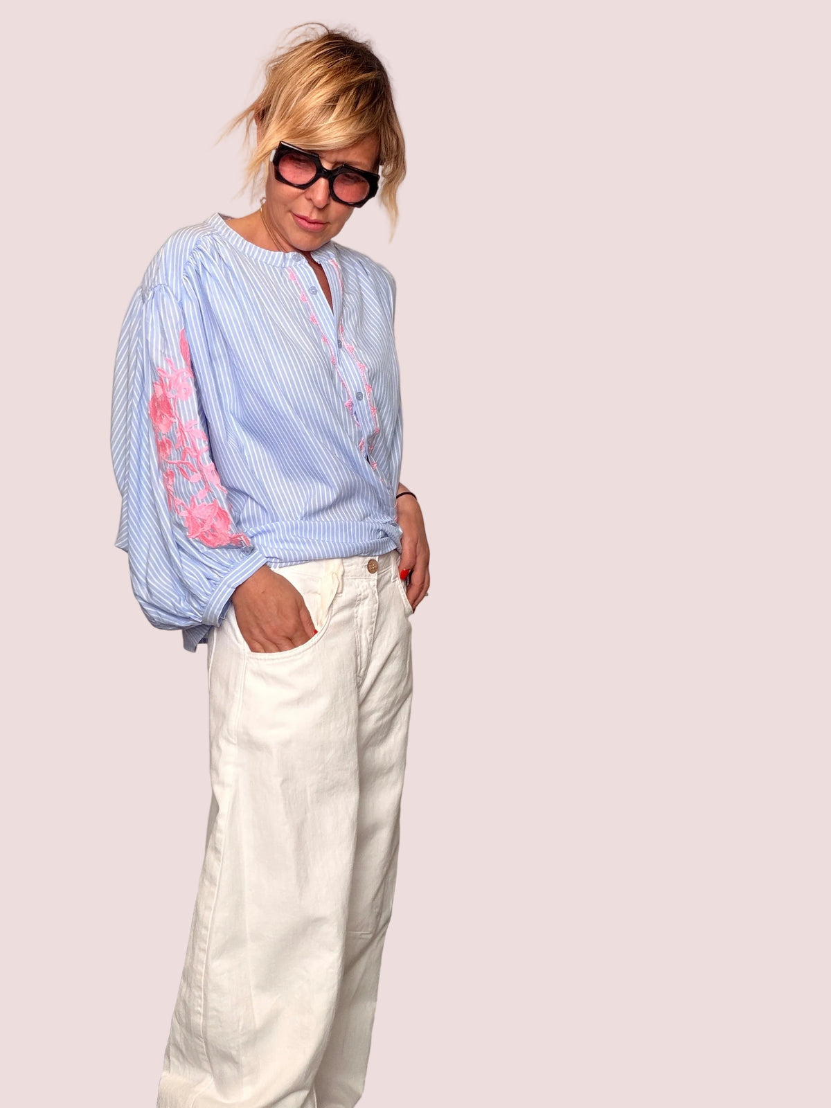 Jeans Wide Leg Bianchi — Fit Ampio e Leggero