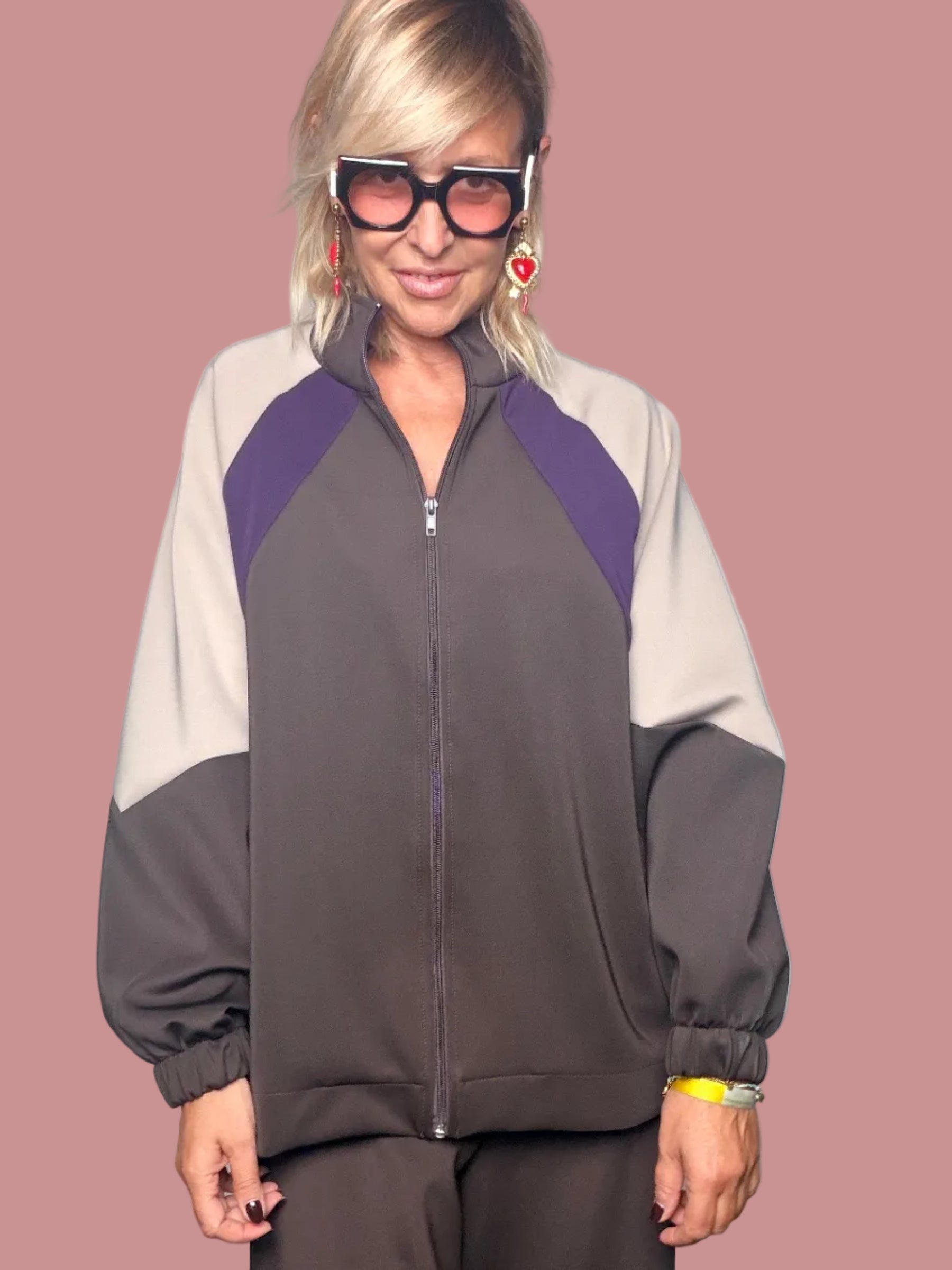 Giubbino Zip Color Block