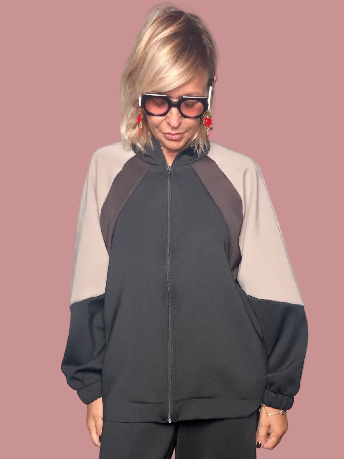 Giubbino Zip Color Block