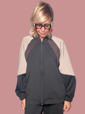 Giubbino Zip Color Block