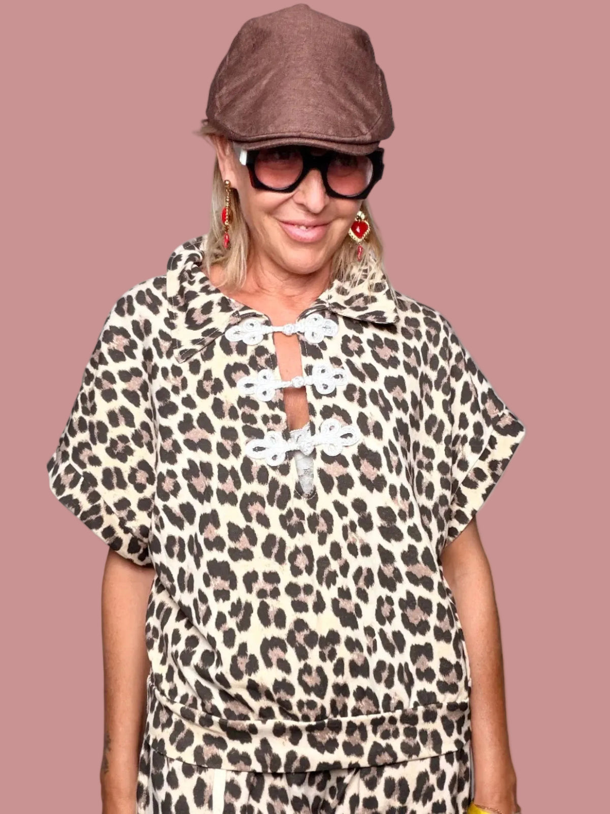 Felpa animalier con nodi orientali