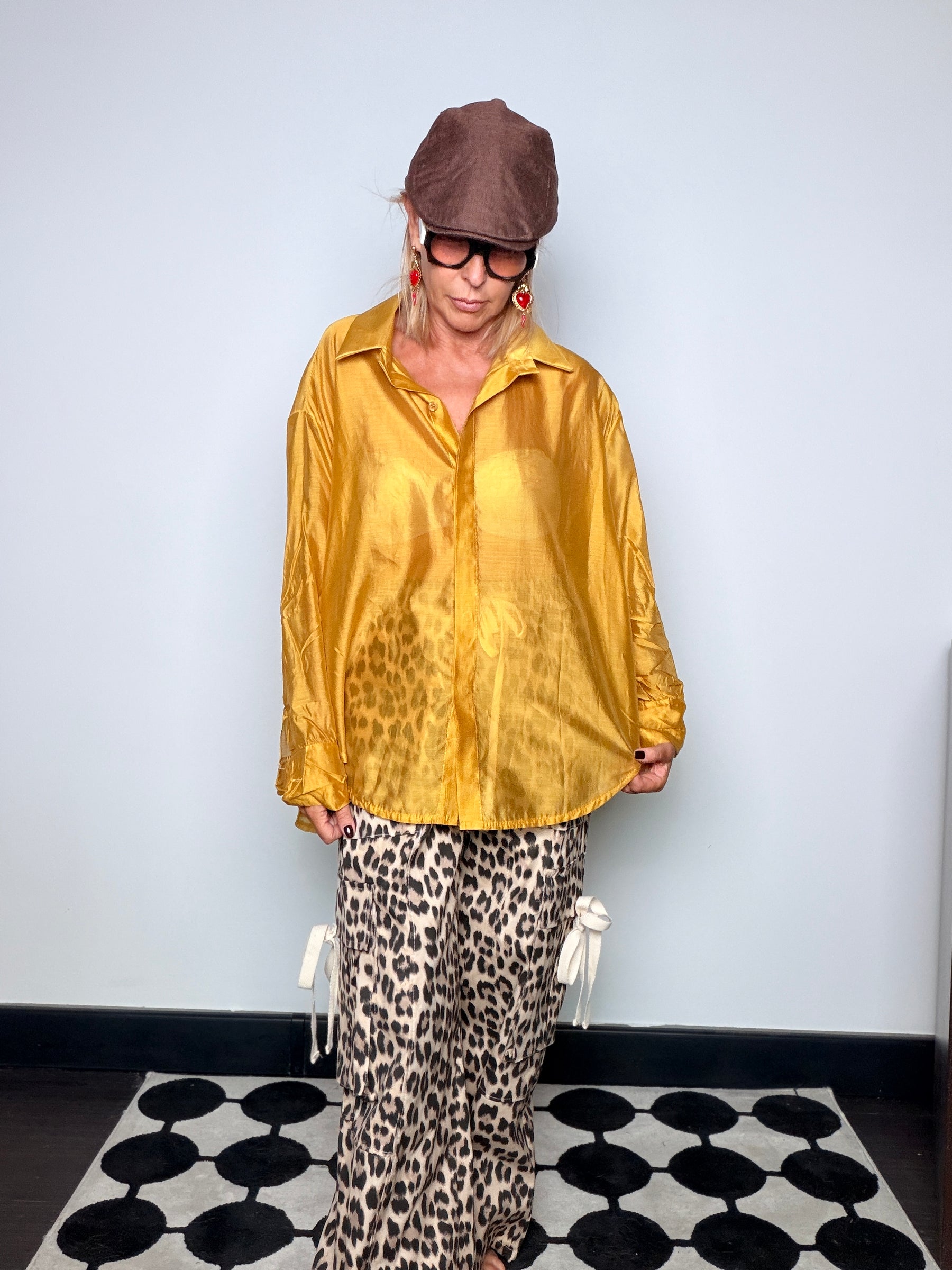 Camicia oversize in tencel