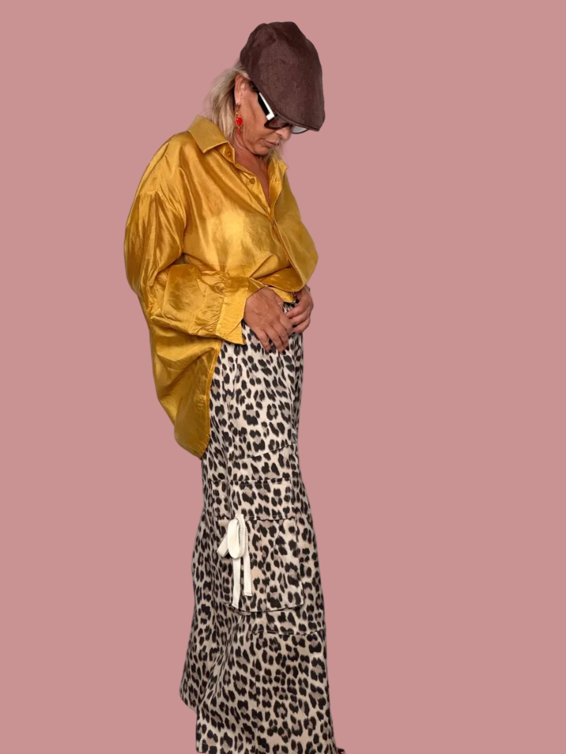 Pantalone Wide Leg Maculato