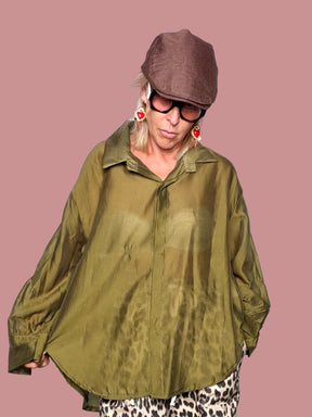 Camicia oversize in tencel