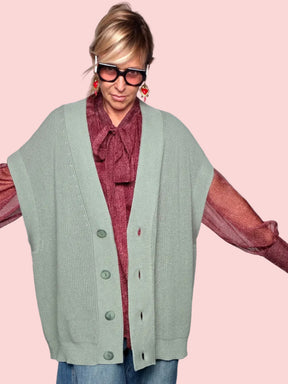 Gilet Smanicato Over in Maglia