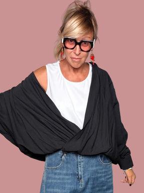 Camicia Drappeggiata con Top Integrato