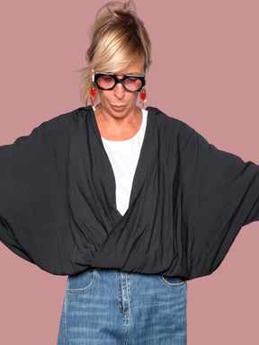 Camicia Drappeggiata con Top Integrato