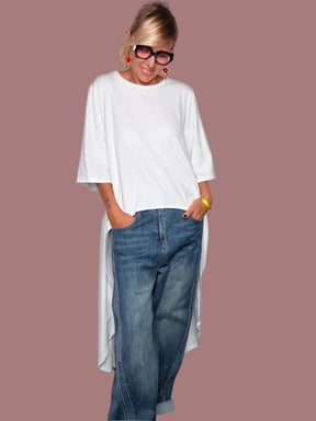 Jeans Wide Leg Oversize con Lavaggio Vintage