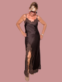 Slip Dress Maxi in viscosa