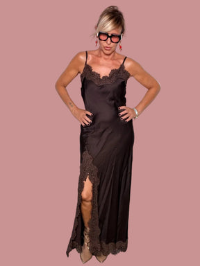 Slip Dress Maxi in viscosa