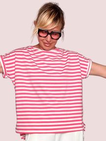 T-shirt a Righe Oversize Marinière