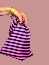 Foulard a Righe rosa fluo navy
