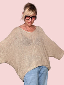 Maglia Over Lurex – Brilla con naturalezza