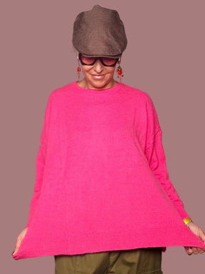 Maglia Girocollo Oversize in Maglia Fine