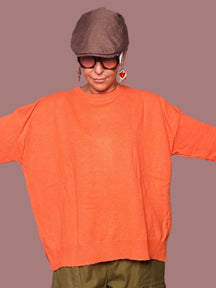 Maglia Girocollo Oversize in Maglia Fine