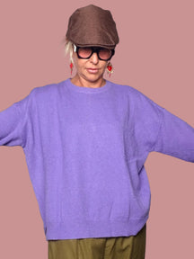 Maglia Girocollo Oversize in Maglia Fine