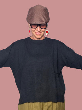 Maglia Girocollo Oversize in Maglia Fine