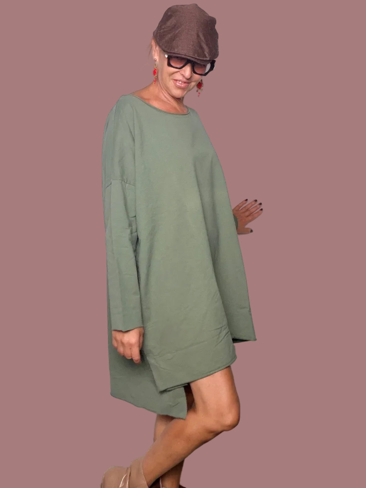 Maxi Felpa Abito Oversize | Taglia Unica