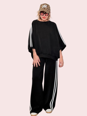 Felpa over con bande laterali – comfort sporty dal carattere deciso