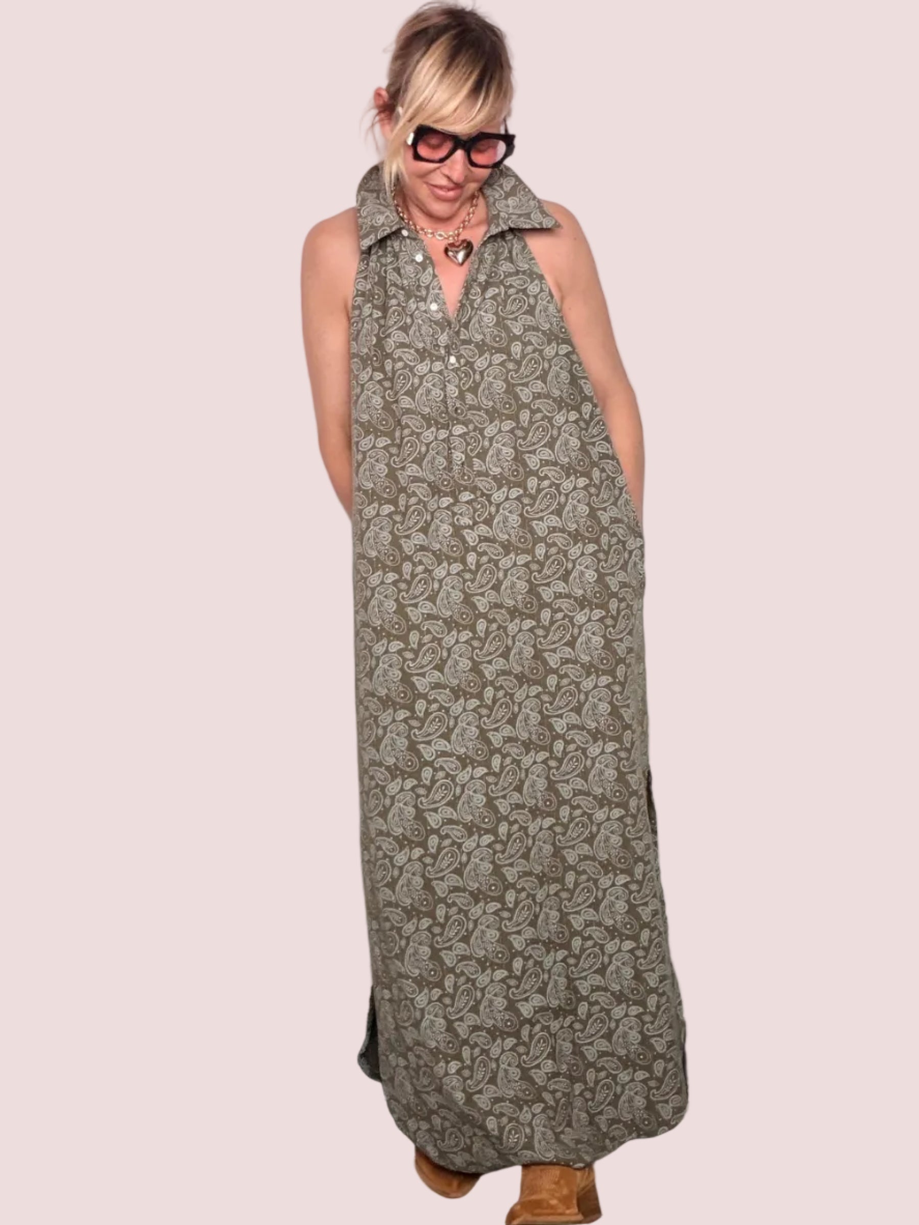 Abito Bandana Paisley Maxi