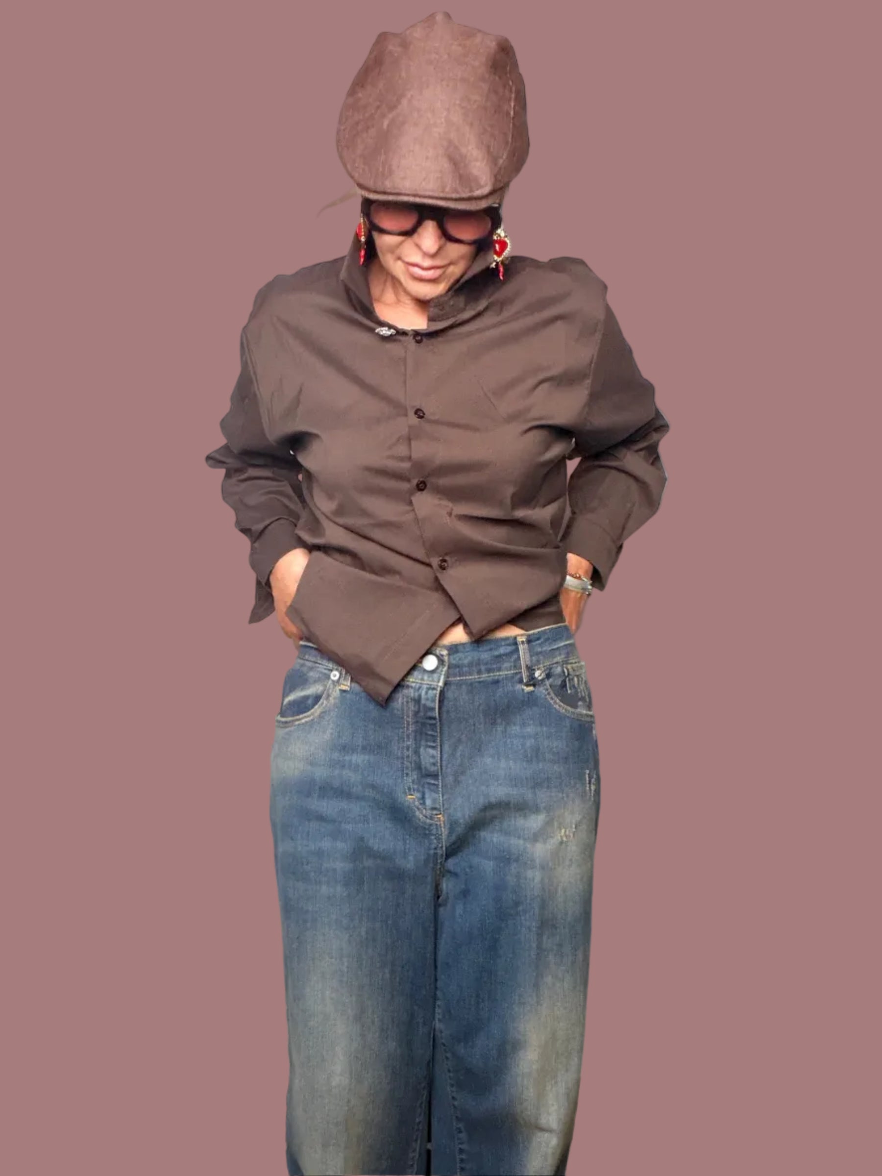 Jeans Dritto con Risvolto | Denim Medio