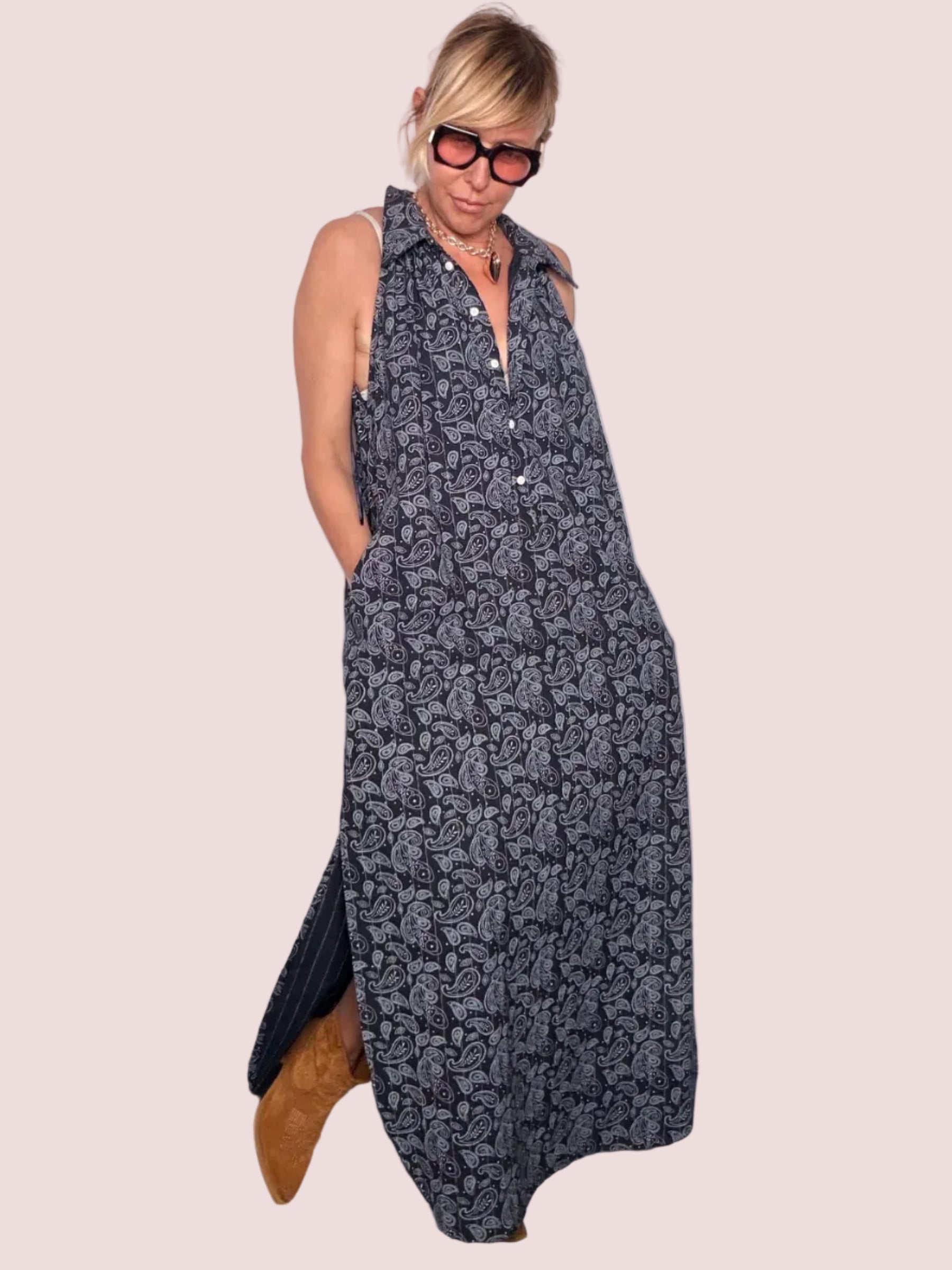 Abito Bandana Paisley Maxi