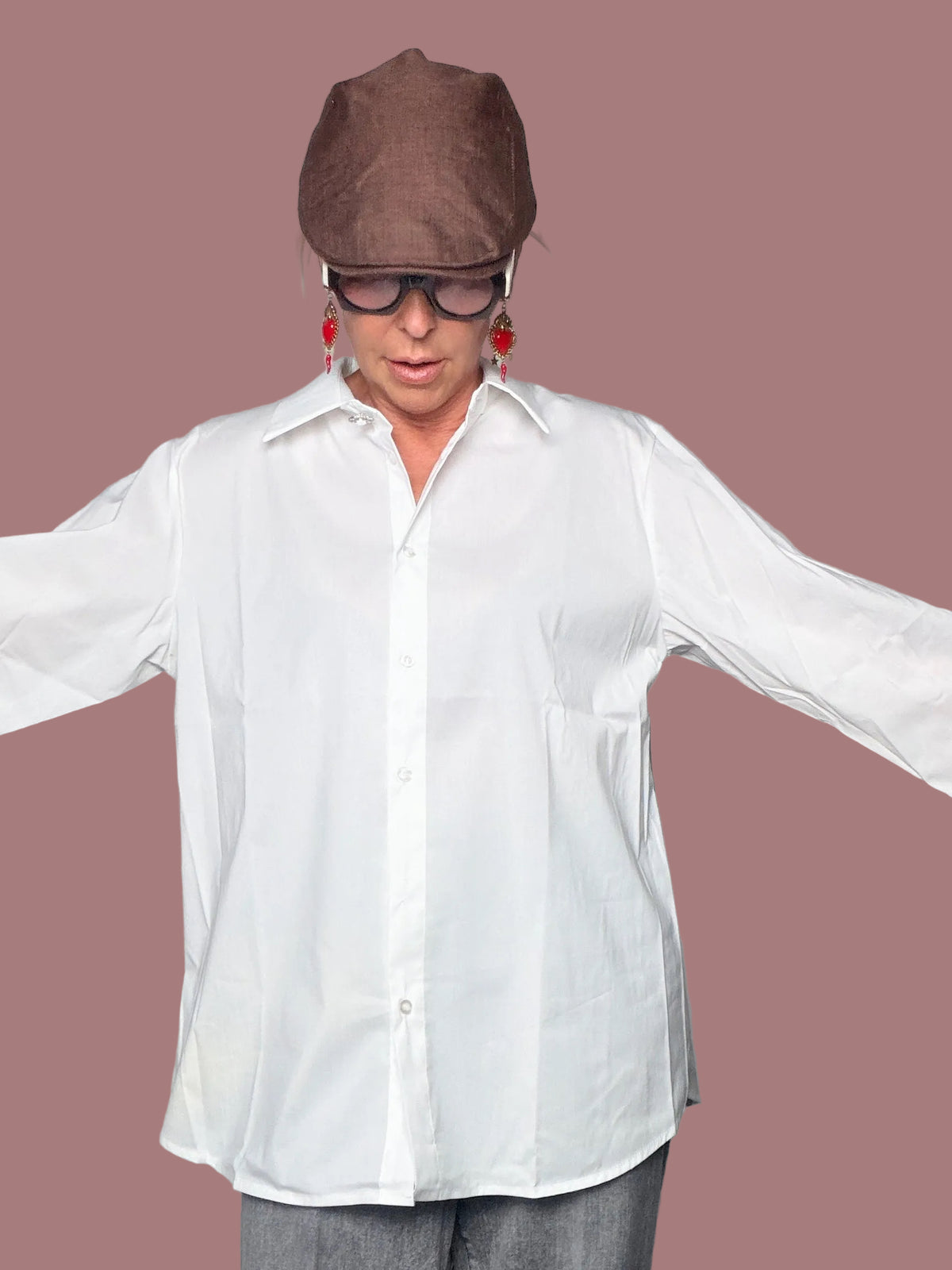Camicia con Bottone Gioiello