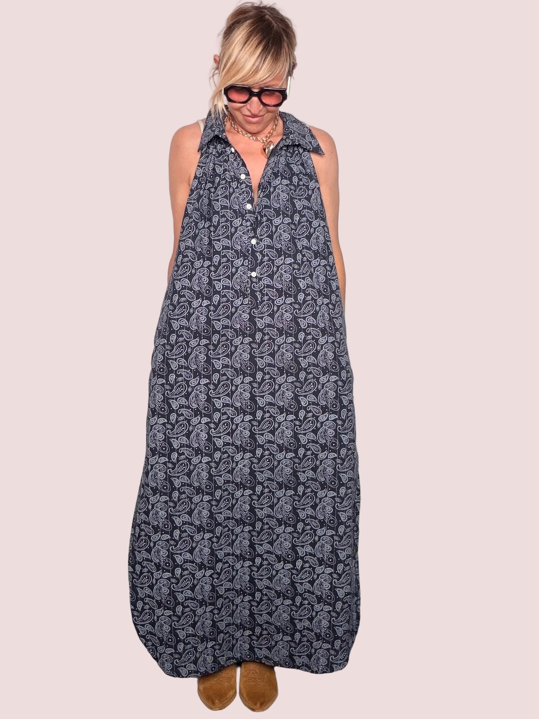 Abito Bandana Paisley Maxi