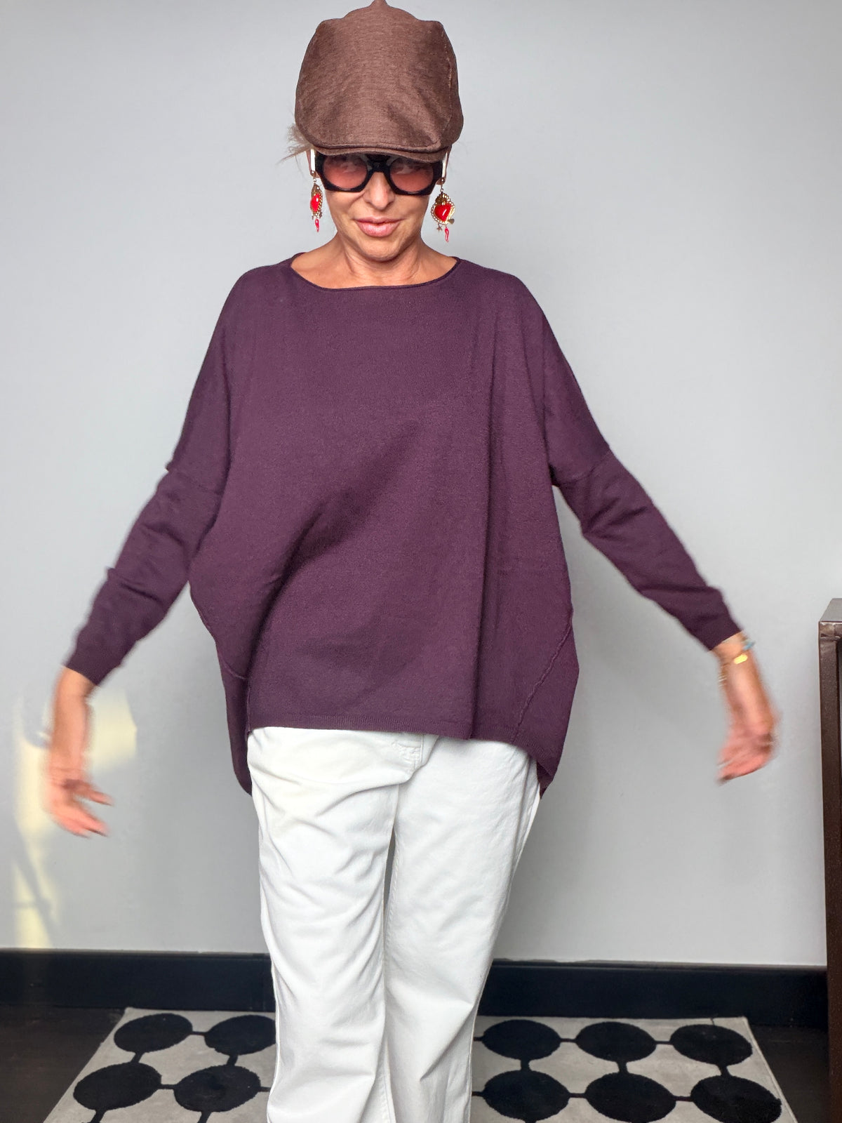 Maglia Scollo Barca Oversize | Taglia Unica