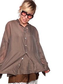 Camicia Oversize in Tencel Voile