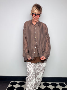 Camicia Oversize in Tencel Voile