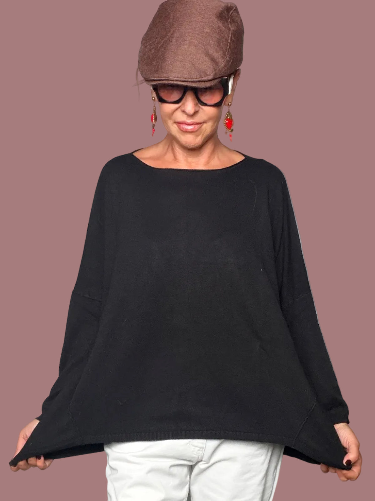 Maglia Scollo Barca Oversize | Taglia Unica