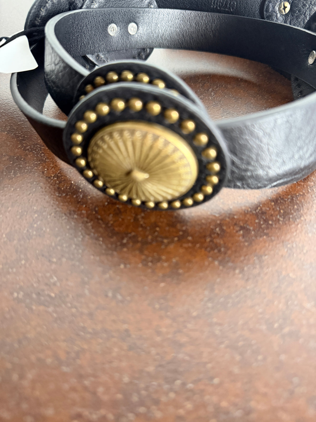 Cintura Ecopelle Fibbia Turchese Western