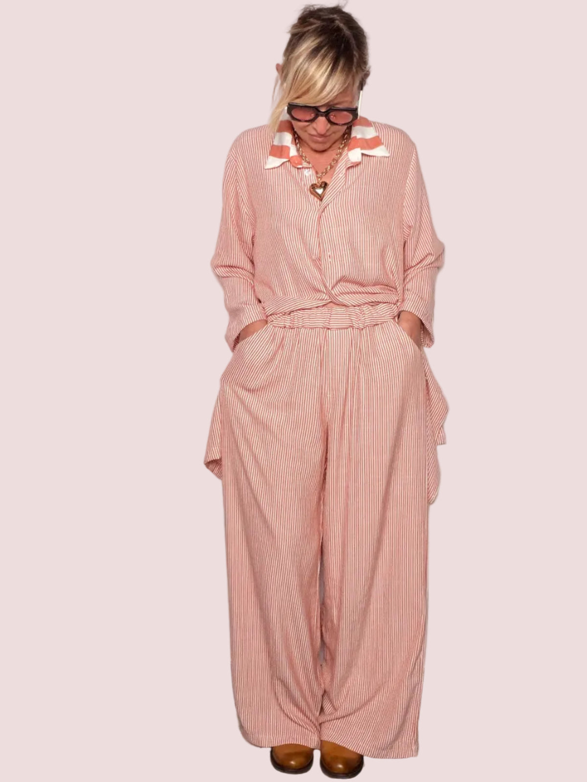 Pantalone Righe Farfalla