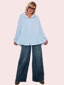 Camicia over morbida con pieghe – elegante, fluida e super femminile