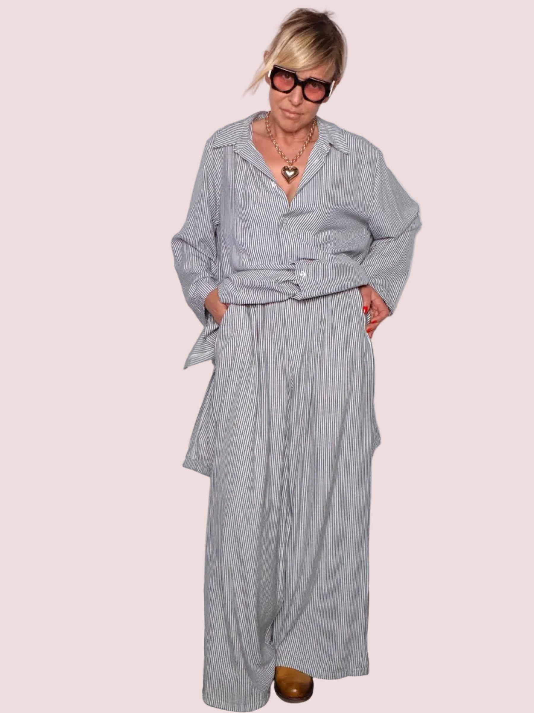 Pantalone Righe Farfalla