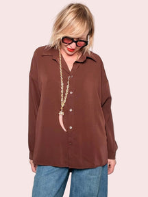 Camicia over morbida con pieghe – elegante, fluida e super femminile