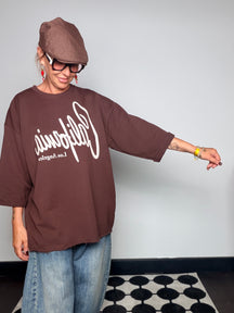 Felpa California Los Angeles Oversize | Maniche 3/4