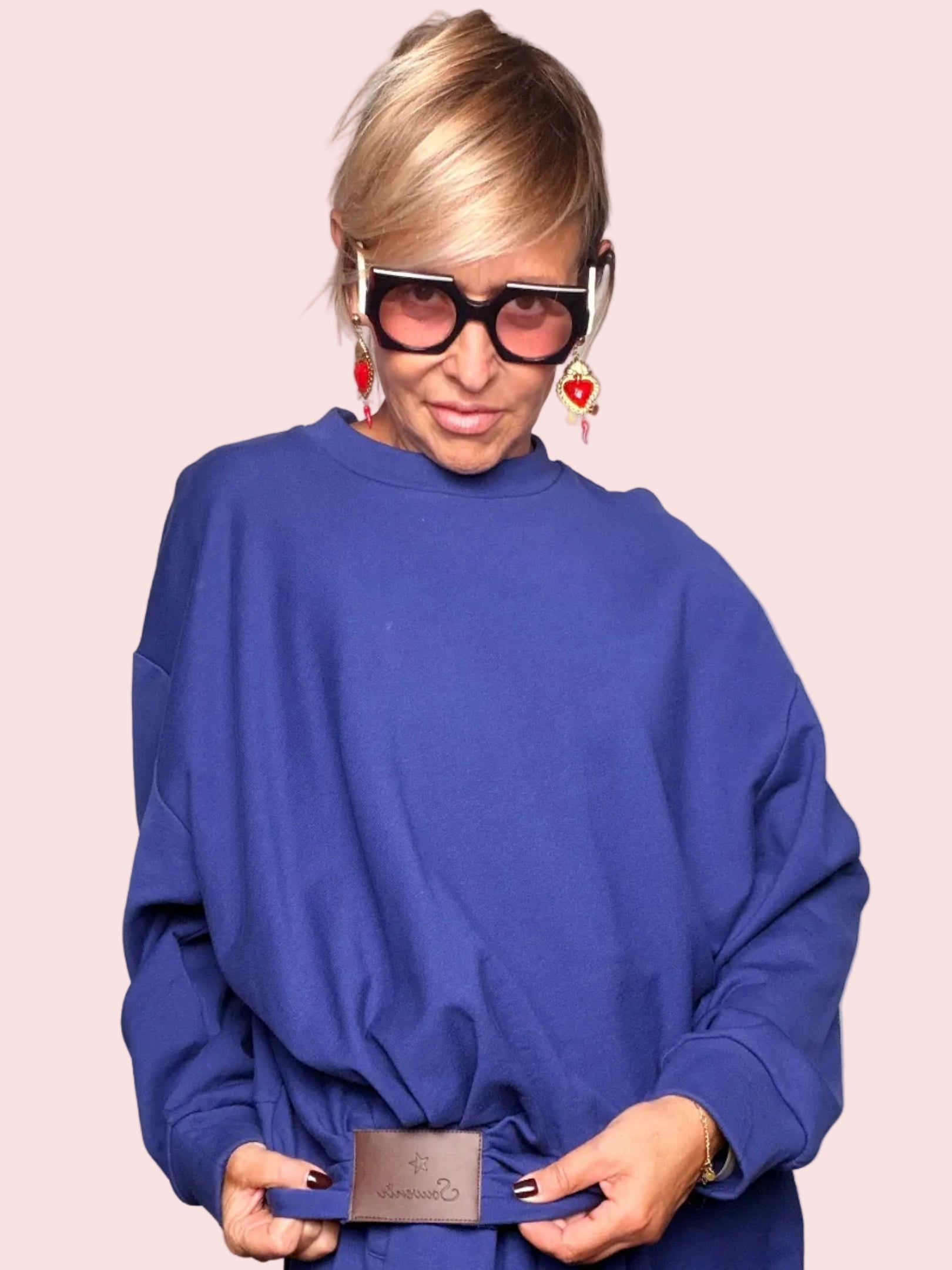 Felpa Drappeggiata “Cool Twist”