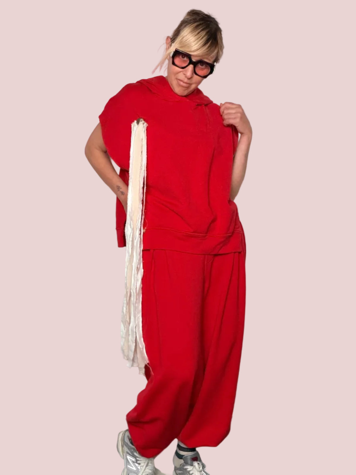 Pantalone Wide Leg in Felpa