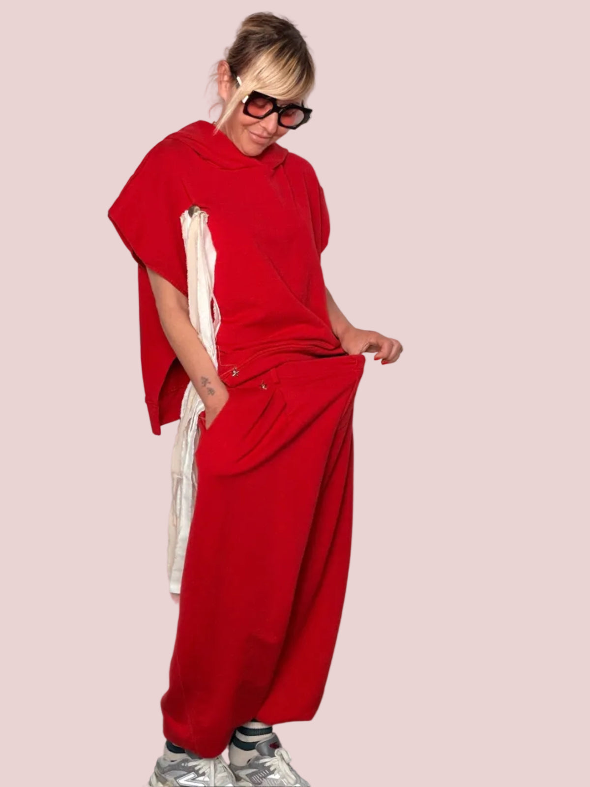 Pantalone Wide Leg in Felpa