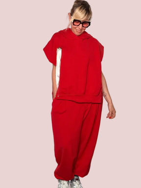 Pantalone Wide Leg in Felpa